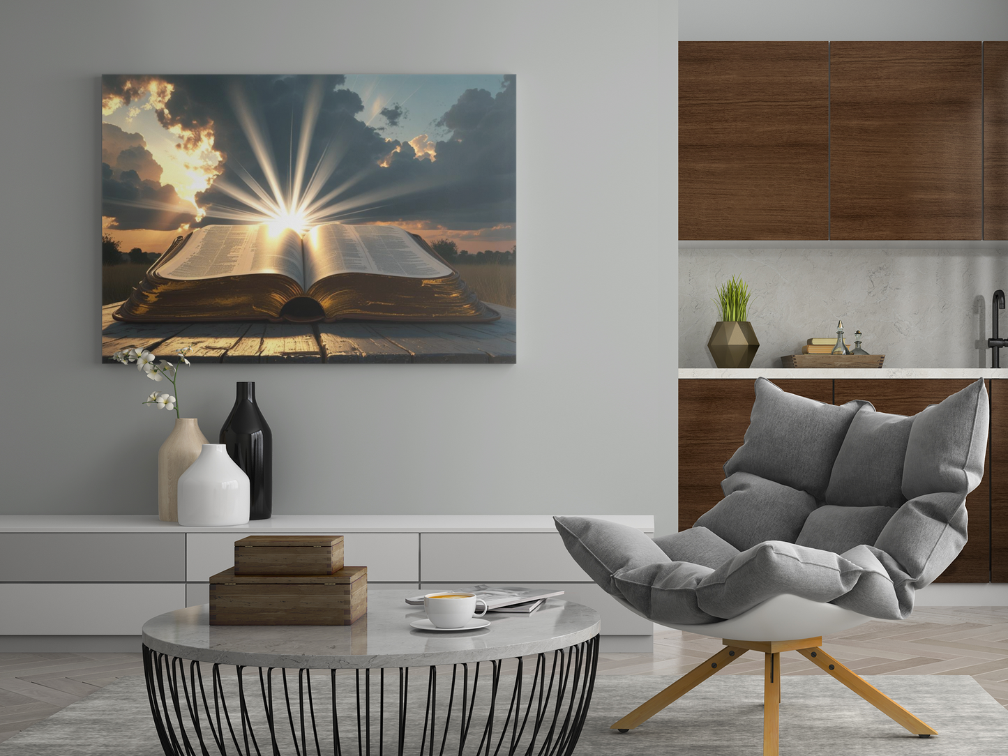 Faith Inspirational Open Bible, Sunrise, Canvas Wall Art, Motivational Home Decor, Bible Lovers, Religious Wall Art, Bible Verse Decoration