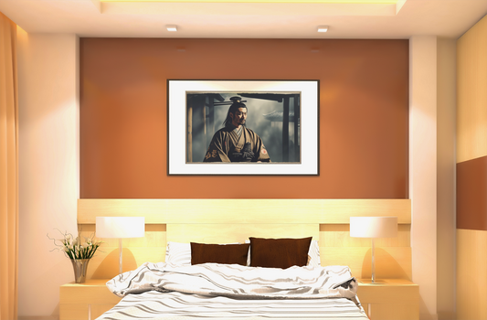 Japanese Samurai Canvas Wall Art, Stretched Canvas, Home Decor, Samurai Art Print, Japanese Wall Decor
