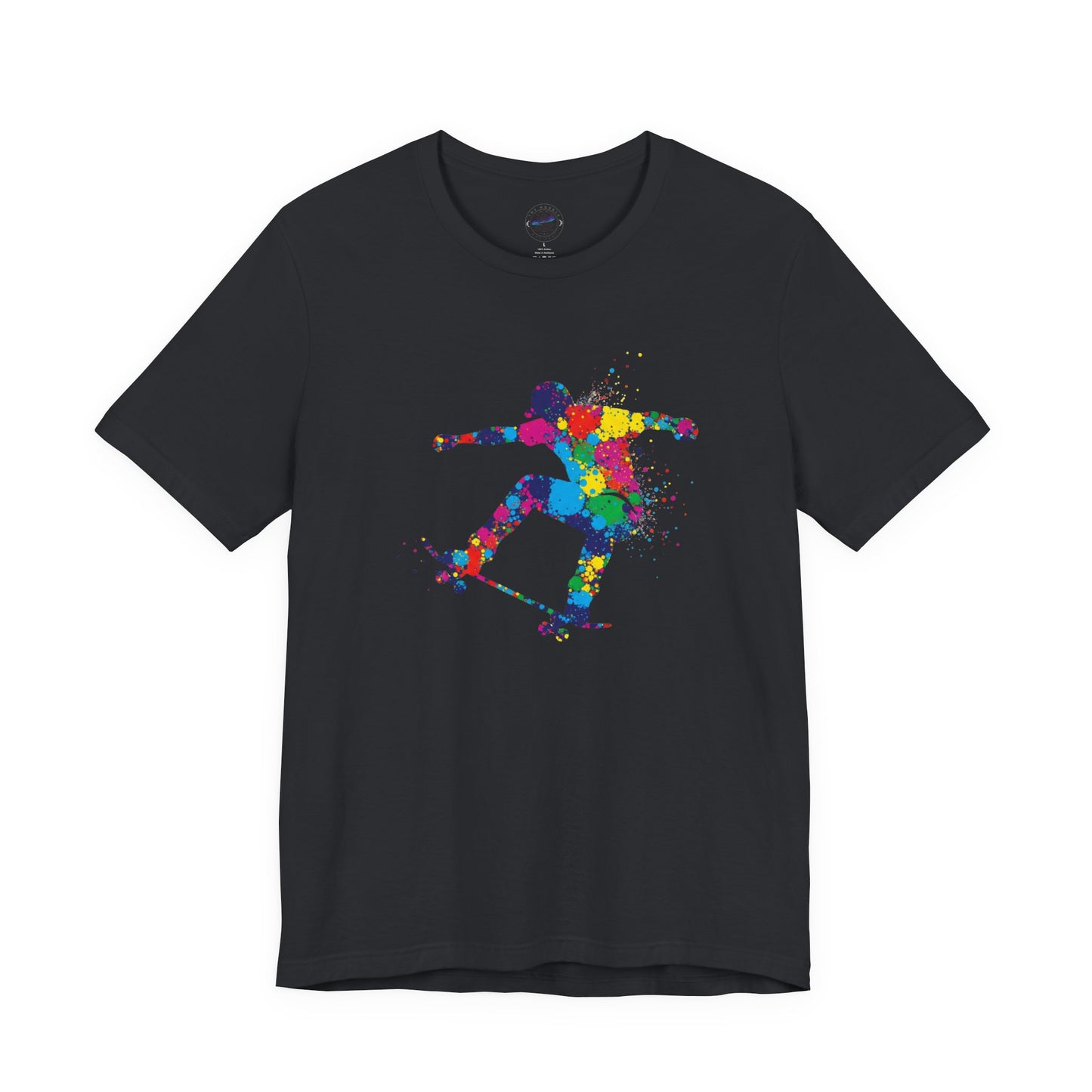 Day Dot Style Colorful Skateboarder Tee, Unisex Skate Shirt, Gift for Skaters, Summer T-Shirt, Streetwear Apparel, Cool Graphic Tee