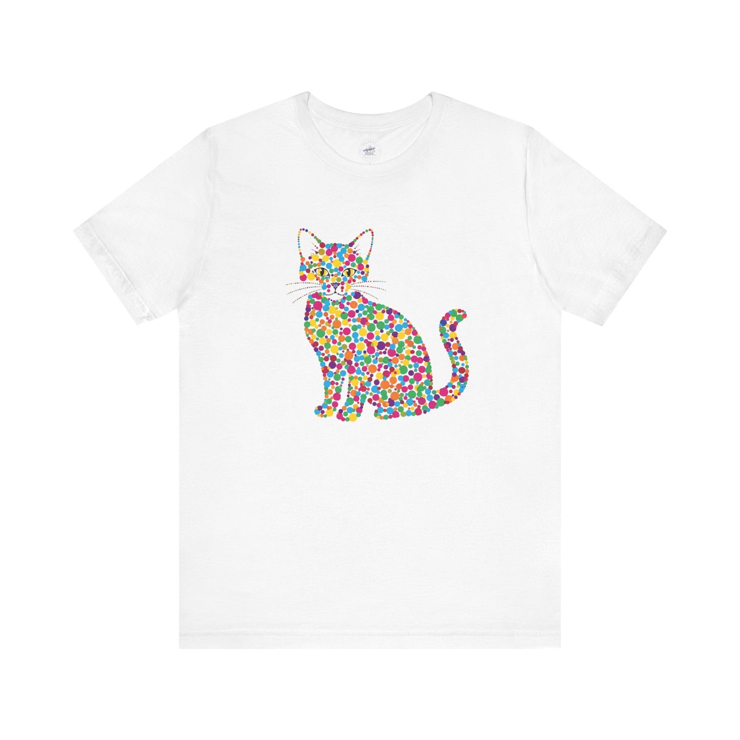 Day Dot Style, Colorful Cat Graphic Tee, Perfect Gift for Cat Lovers, Cute Animal Shirt, Casual Wear, Birthday Gift, Pet Lover Apparel