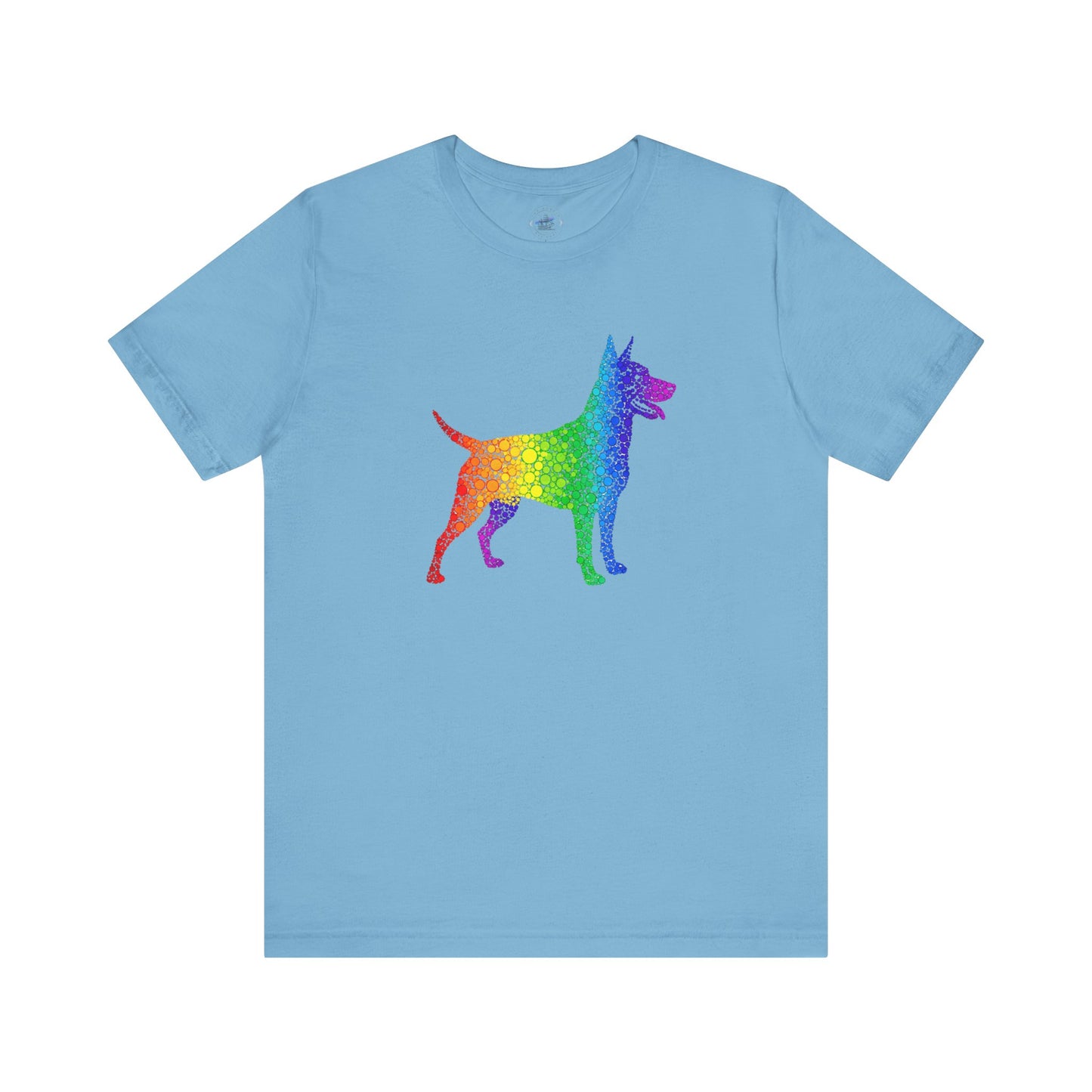 Day Dot Style, Rainbow Dog Graphic Tee, Pride Shirt, Unisex Short Sleeve, Pet Lovers Gift, Casual Wear, Dog Mom Apparel, LGBTQ+ T-Shirt