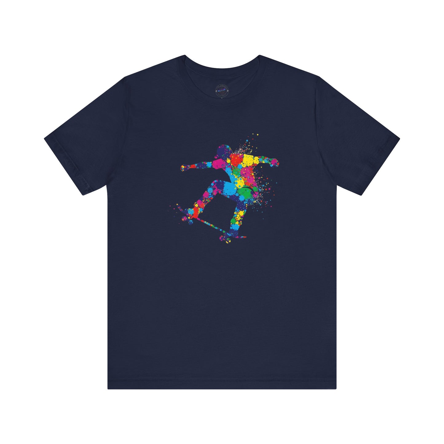 Day Dot Style Colorful Skateboarder Tee, Unisex Skate Shirt, Gift for Skaters, Summer T-Shirt, Streetwear Apparel, Cool Graphic Tee