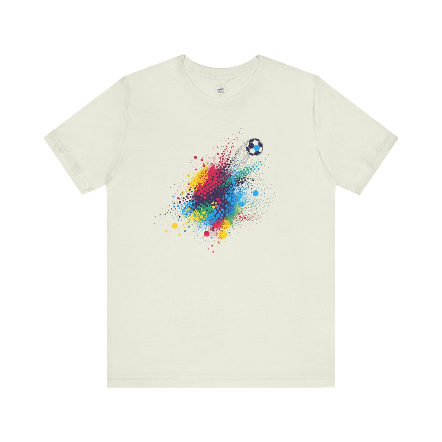 Colorful Day Dot Soccer Splash Tee - Unisex Short Sleeve Shirt, Sports Fan Gift, Casual Wear, Fun Summer Tee, Active Lifestyle Top