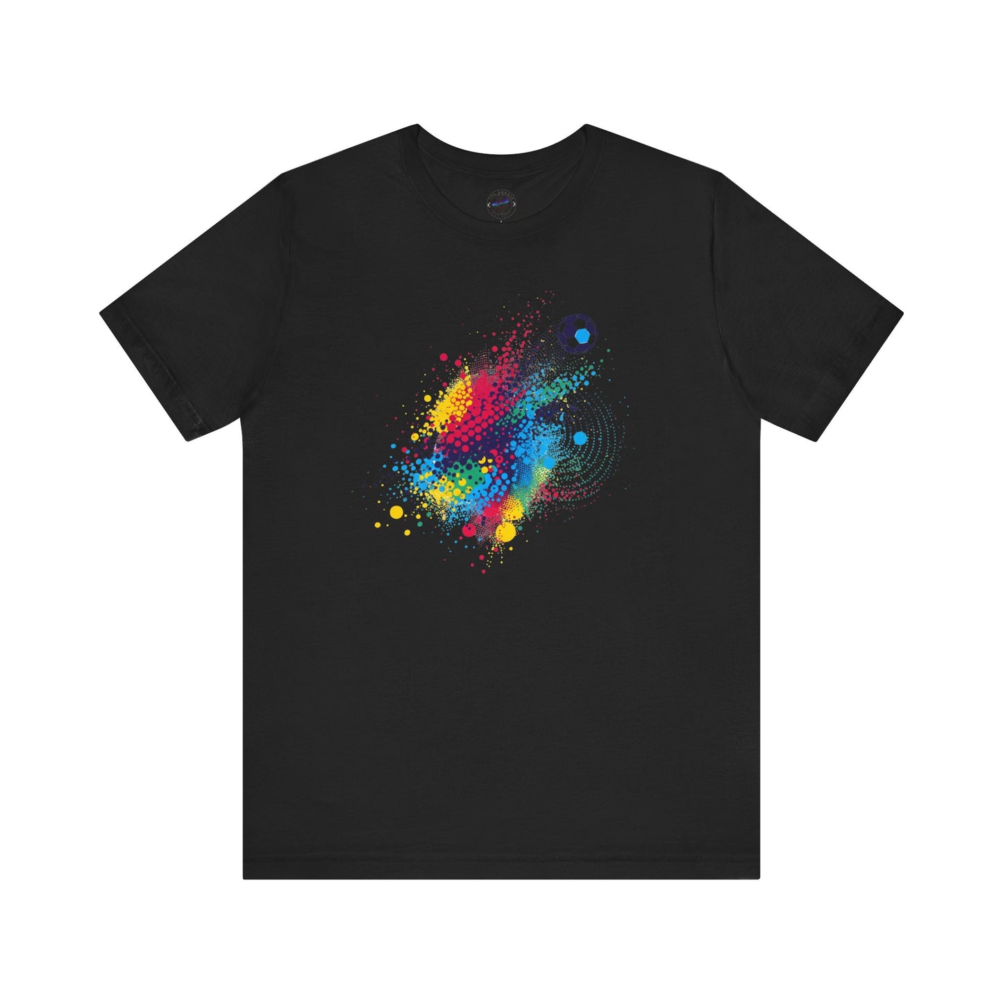 Colorful Day Dot Soccer Splash Tee - Unisex Short Sleeve Shirt, Sports Fan Gift, Casual Wear, Fun Summer Tee, Active Lifestyle Top