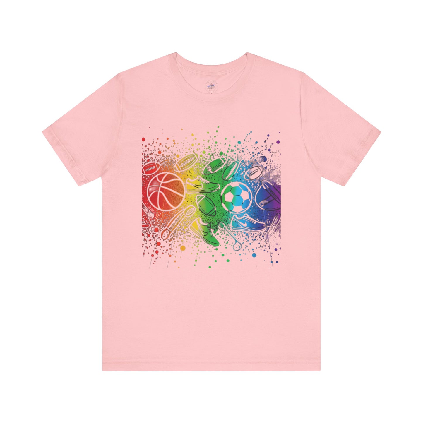 Day Dot Style Colorful Mixed Sports Graphic Tee, Unisex Athletic T-Shirt, Game Day Apparel, Gift for Sports Lovers, Fun Exercise Shirt