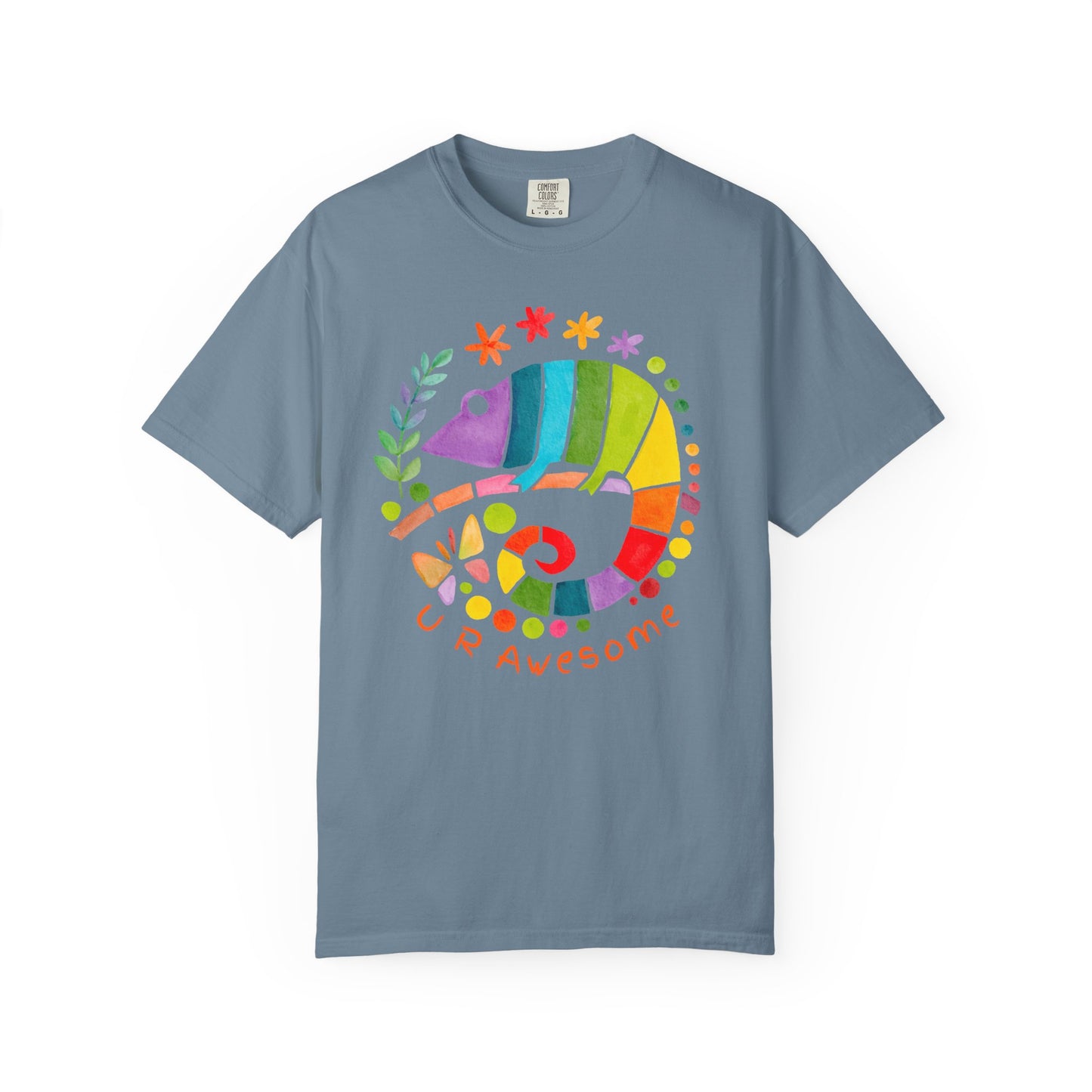 Custom Colorful Chameleon T-shirt