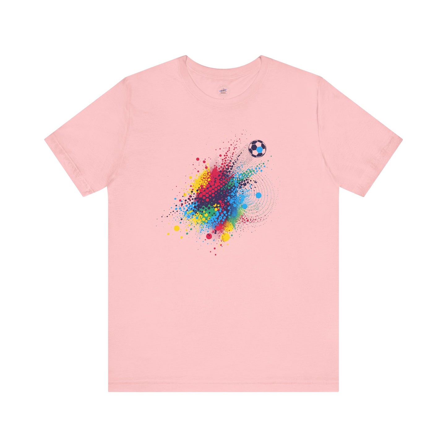 Colorful Day Dot Soccer Splash Tee - Unisex Short Sleeve Shirt, Sports Fan Gift, Casual Wear, Fun Summer Tee, Active Lifestyle Top