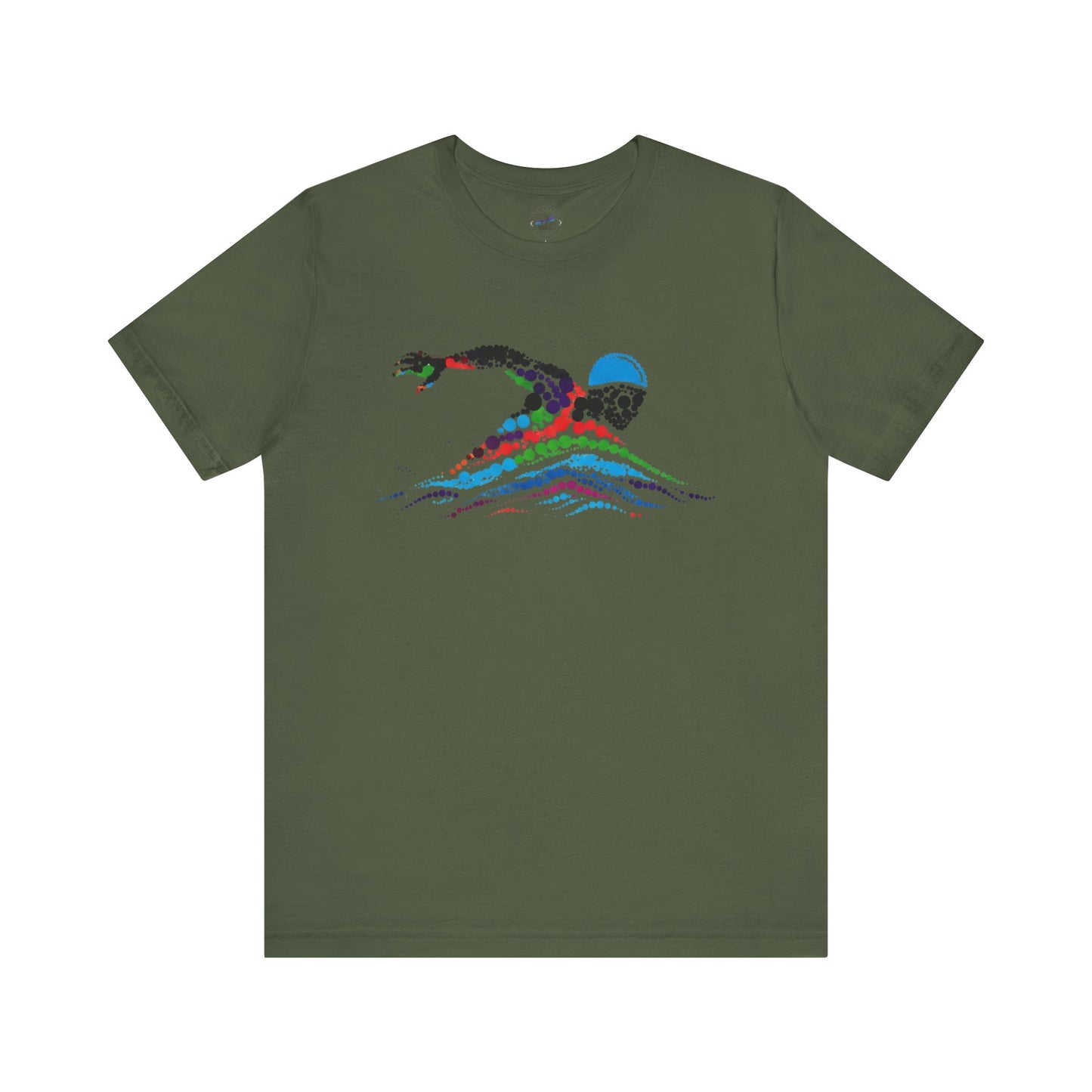 Vibrant Cool Wave Competition Swimmer Graphic Tee - Unisex Jersey Short Sleeve, Casual Wear, Summer Vibes, Gift for Nature Lovers, Beach Outfit, Festival Style