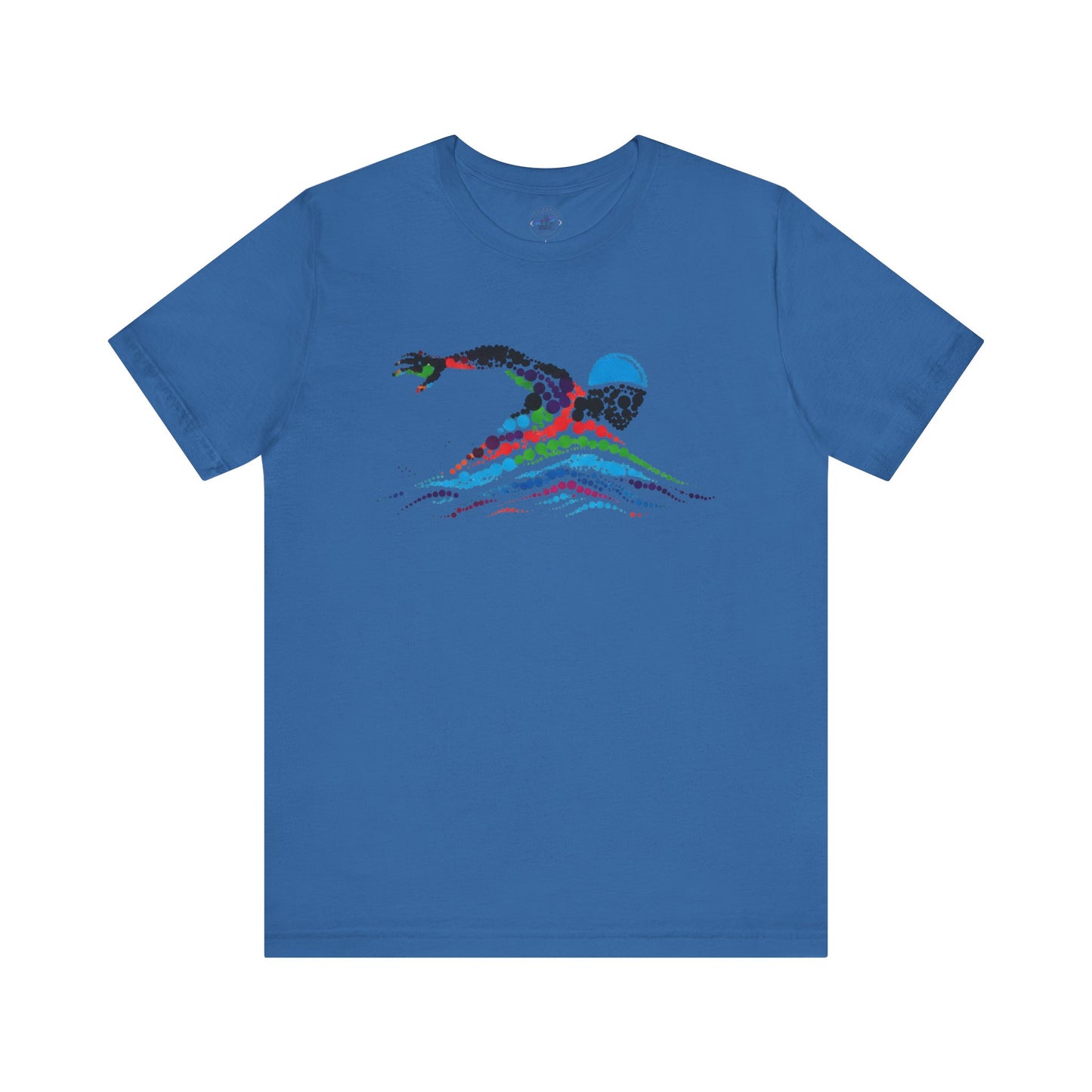 Vibrant Cool Wave Competition Swimmer Graphic Tee - Unisex Jersey Short Sleeve, Casual Wear, Summer Vibes, Gift for Nature Lovers, Beach Outfit, Festival Style