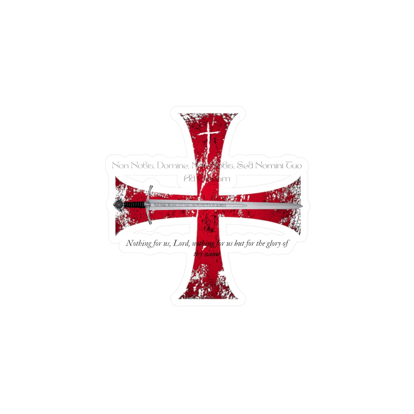 Nordik OutPost-Christian Knight Cross Kiss-Cut Vinyl Decal for Faithful Decor