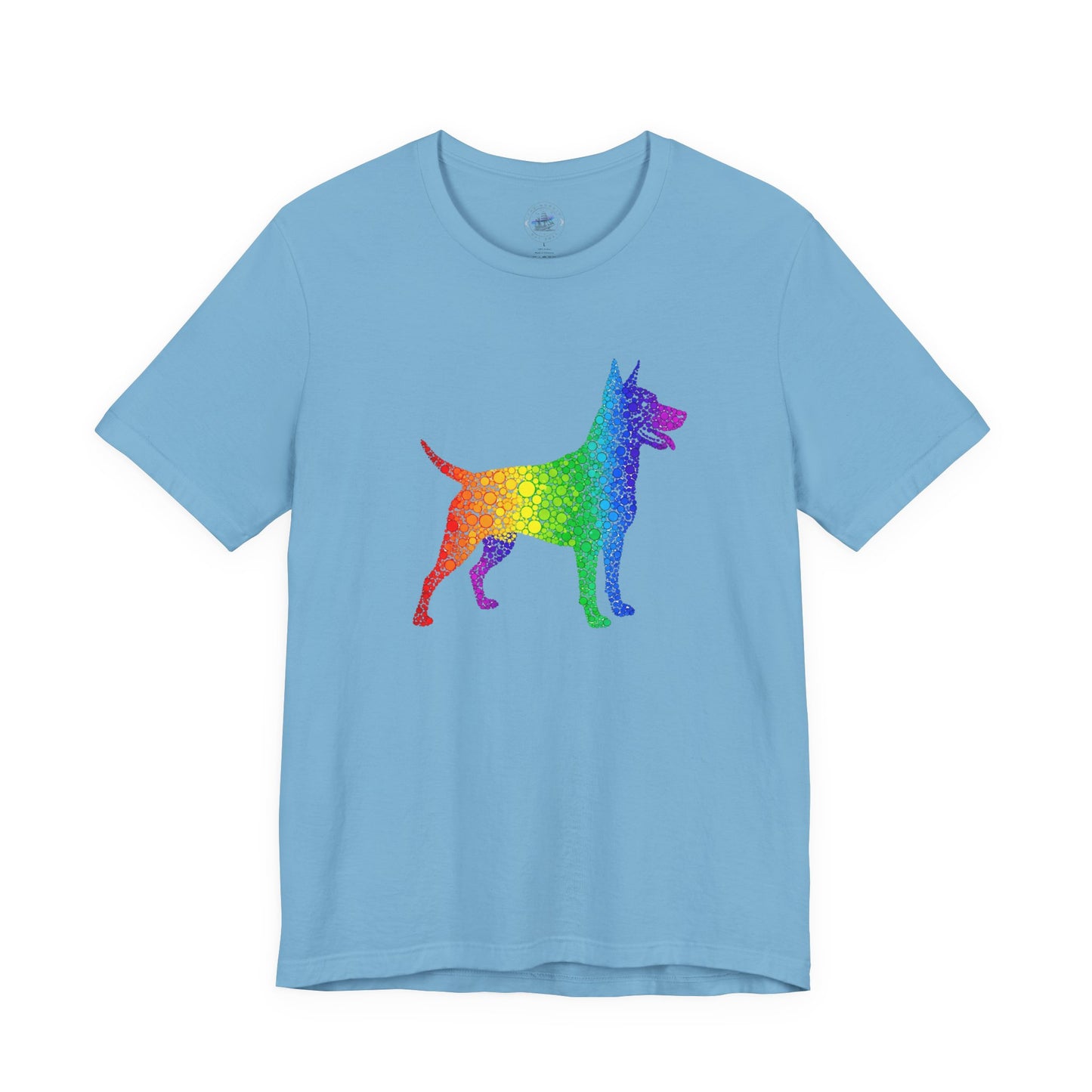 Day Dot Style, Rainbow Dog Graphic Tee, Pride Shirt, Unisex Short Sleeve, Pet Lovers Gift, Casual Wear, Dog Mom Apparel, LGBTQ+ T-Shirt